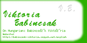 viktoria babincsak business card